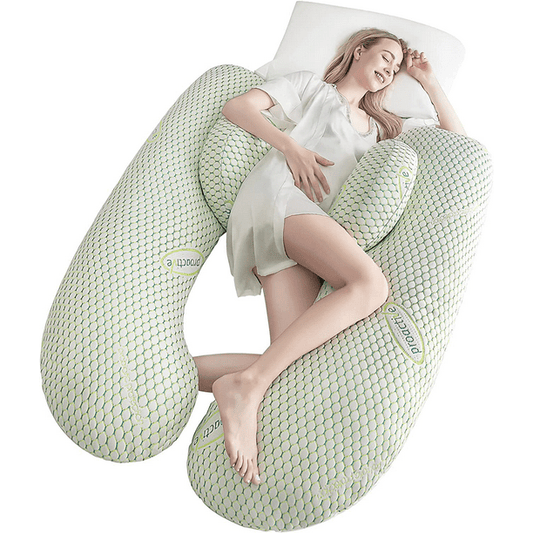 iFanze Pregnancy Pillows, Adjustable Full Body Pillow for All Pregnancy Stages, Soft Pregnancy Pillow for Belly, Back, Leg Support, Ergonomic U-Shaped Body Pillow for Pain Relief and Support