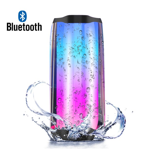 Pulse 4 Bluetooth Speaker Subwoofer IPX7 Waterproof Speaker with180 degrees LED lights 12H Playtime