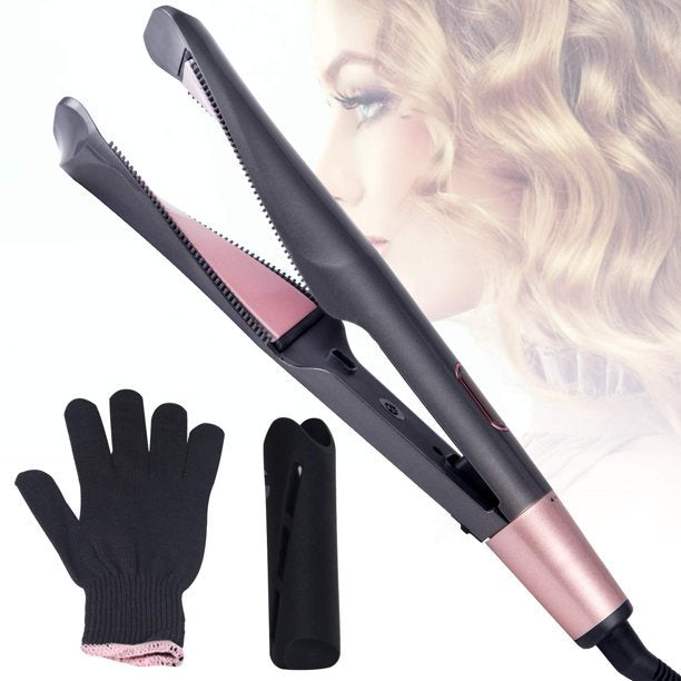 Xpreen Hair Straightener Curling Iron 2 in 1,Xpreen Tourmaline Ceramic Twisted Flat Iron Beauty Hair Tools,Adjustable Temp, LCD Digital Display