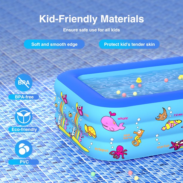 Inflatable Swimming Pool for Adults, Kids Pool Toy