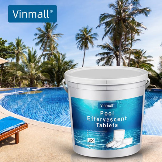 Vinmall 250 Pcs Pool Chlorine Tablets, Long Lasting Chlorine Tablets for Small Swimming Pool or Spa, 11 lbs(20g per Piece)