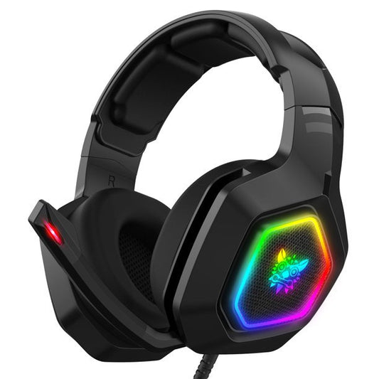 Rioicc Gaming Headset,ONIKUMA K10 Stereo Bass Surround RGB Noise Cancelling Over Ear Headphones with Mic,for PS4 Xbox One PC Nintendo Switch Tablet Smartphone