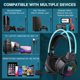 ONIKUMA Surround Sound PC Gaming Headset for PS4/5 Laptop Tablet Mobile USB Gaming Headphones Noise Reduction Microphone RGB Light