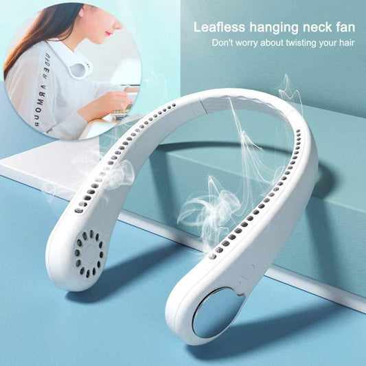 Jorocks Portable Neck Fan,Hands Free Bladeless Neck Fan ,Personal Mini Neck Air Conditioner with 3 Speeds 48 Air Outlet