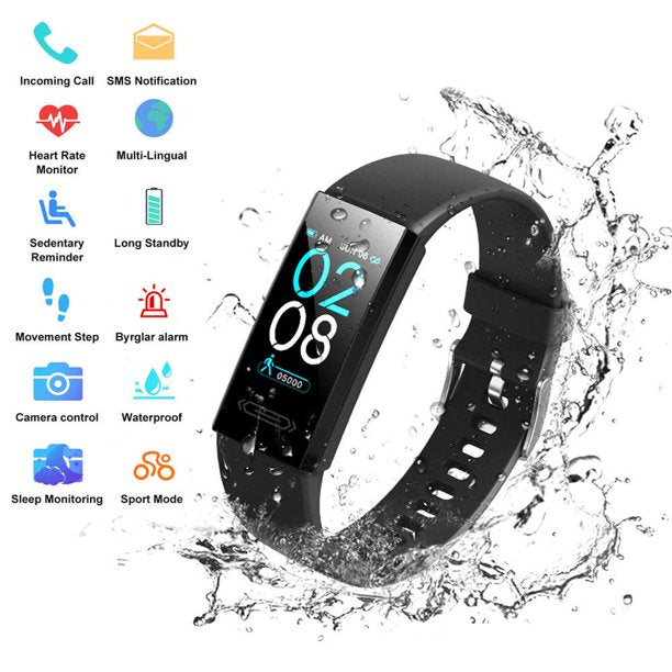 Rioicc Smart Watch, Fitness Tracker for Android &iPhone with Heart Rate and Sleep Monitor, Activity Tracker with IP68 Waterproof Pedometer Smartwatch with Step Counter for Women Men