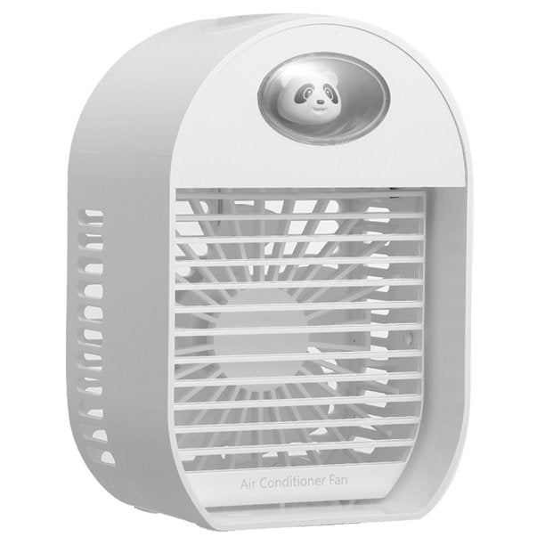 Rioicc Personal Air Cooler, Portable Evaporative Conditioner with 3 Wind Speeds Small Desktop Cooling Fan