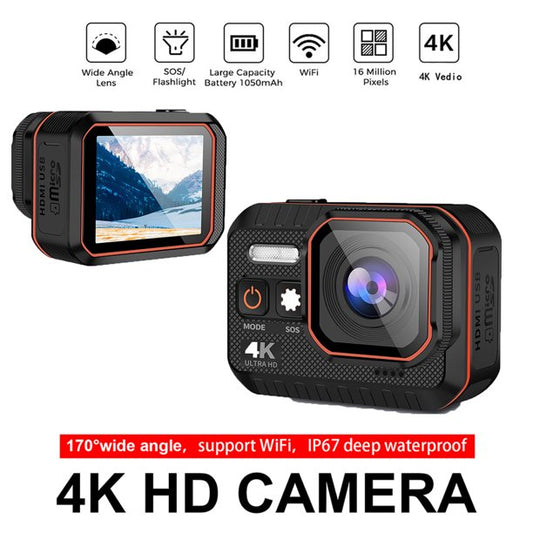 4K Waterproof Action Camera, Rioicc 16MP Underwater Camera 170° Wide Angle, 4k Camera OF Wifi Sports Cam With Remote 2 Batteries And Mounting Accessories Kit, J158