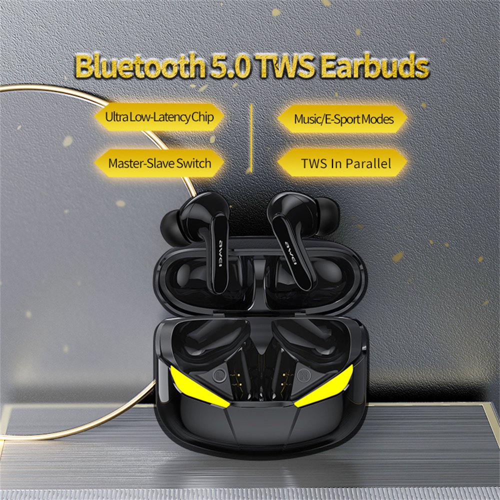 True Wireless Earbuds with Wireless Charging Case, Bluetooth 5.0, ENC 8.0 Noise Cancellation, Ultra-Low Latency Hi-Fi Stereo Earbuds, Compatible with IOS Android, Black