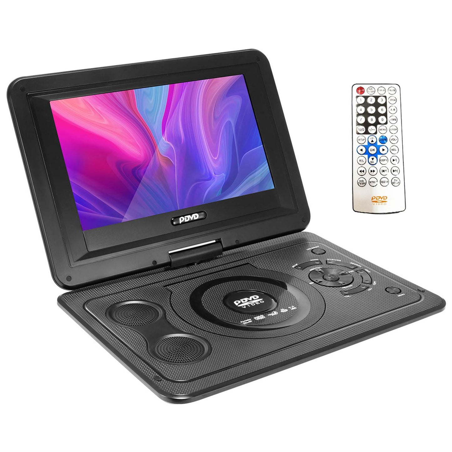 13.9" Portable DVD Player for Car, Doosl 10.1" HD DVD Player Swivel Display Screen with Remote, Rechargeable Battery