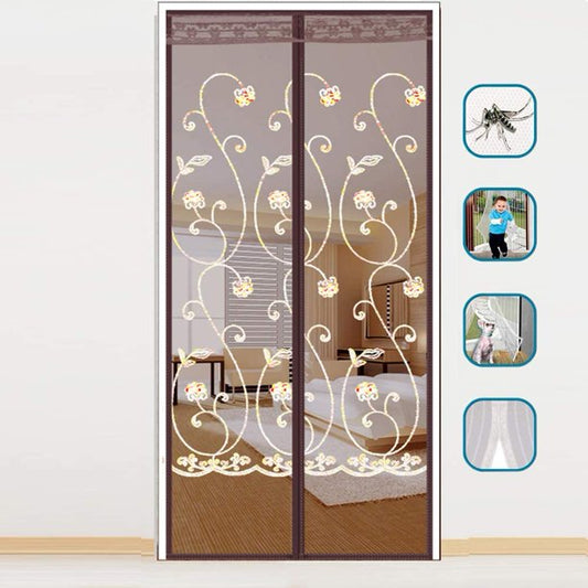 Magnetic Screen Door Closure, Mesh Screen Doors with Magnets, Retractable and Sliding Screen Door Replacement for Home, Office, Restroom & Baby Room, 35" x 82"