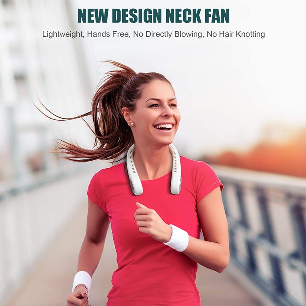 Portable Neck Fan, Hands Free Bladeless Fan, Leafless, Rechargeable, Headphone Design, USB Powered Desk Fan, 3 Speeds, Wearable Neck Fan Suitable For Traveling, Sports, Office, J01