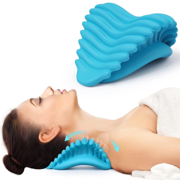 Doosl Cervical Traction Device for Neck Shoulder Pain Relief, Neck Stretcher, Neck Massage Pillow for Neck Shoulder Pain Relief, Neck Stretcher Portable Chiropractic Pillow