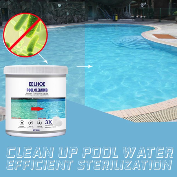 Vinmall Chlorine Floater,Pool Chlorine Tablets, with chlorine floating agent, for indoor and outdoor swimming pools, hot spring baths, fountain cleaning(180g)