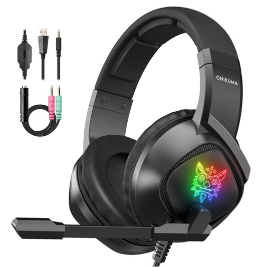 Gaming Headset with Noise Canceling Mic for PS4, Xbox One, PC, Over-ear Gaming Headphones with 7.1 Surround Sound for Kids Adults