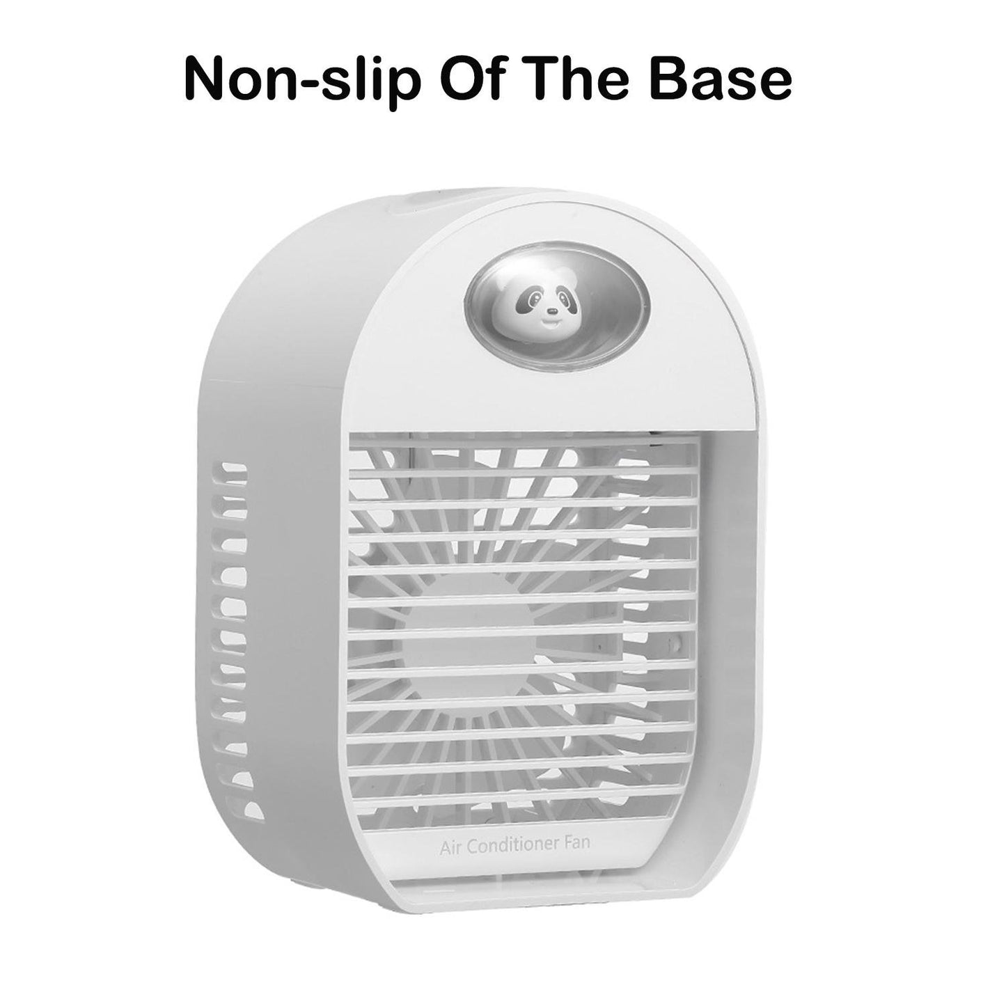 Portable Evaporative Air Cooler Fan with LED Night Light, 3 Speeds Adjustable, Rechargeable, White