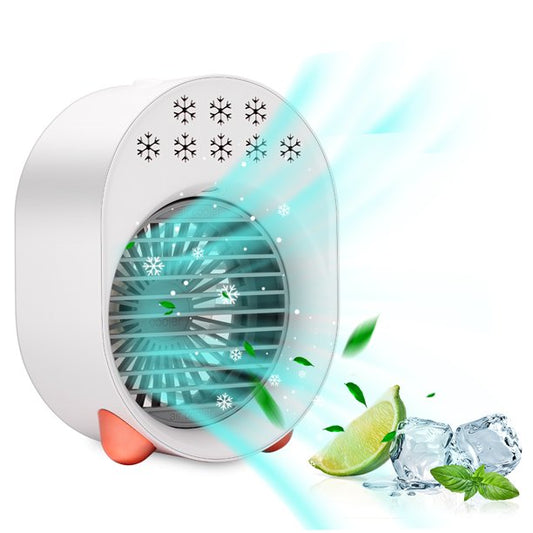 Rioicc Mini Air Conditioner Portable Air Cooling Fan Office Air Humidifier for Home