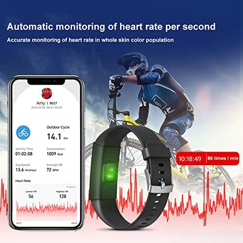 Fitness Tracker, IP68 Waterproof Fitness Watch Sport Digital Watch Heart Rate Monitor with Step Counter Sleep Tracker Call SMS SNS Notice, Smart Watch for Men Women Kids