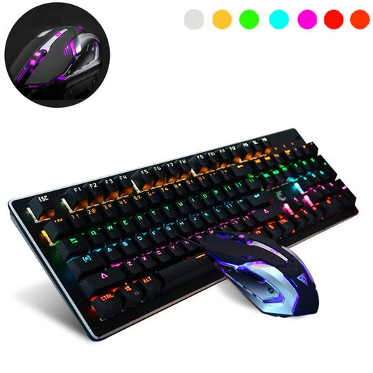 Gaming Keyboard And Mouse Set Rainbow Wired USB LED Keyboard And Mouse for PC Gamers and Xbox and PS3 PS4 Users